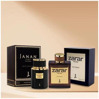 Men Perfume Set Gold Edition Long Lasting 24Hr Sweat Resistant Black